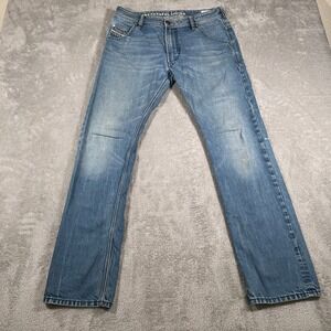 Diesel Krooley Jeans Mens 31 (Fits‎ 33x31) Blue Medium Wash Regular Slim Carrot